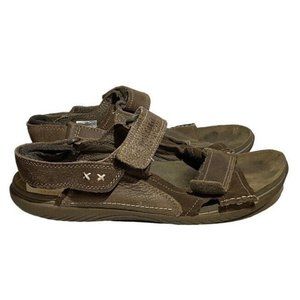 Merrell Bask Duo Moss Sport Sandal Men Size 11 Select Grip Brown Leather